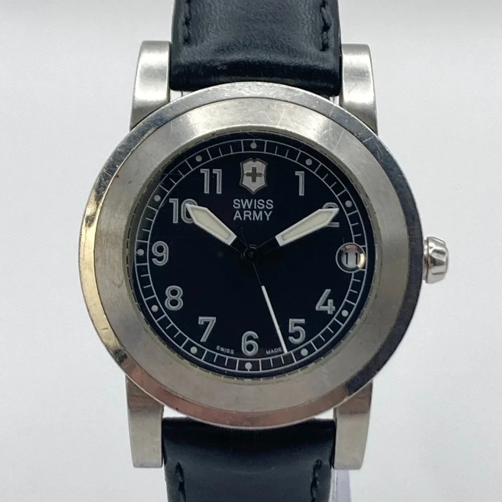 Victorinox Cavalier Small Women's Watch 32mm Swiss Army Silver Tone New Battery